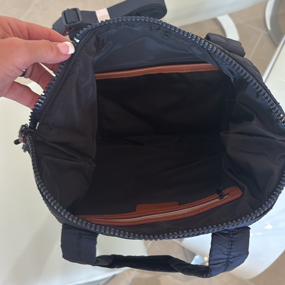 Wanda Nylon Navy Quilted Crossbody Bag - Picture 3 of 8